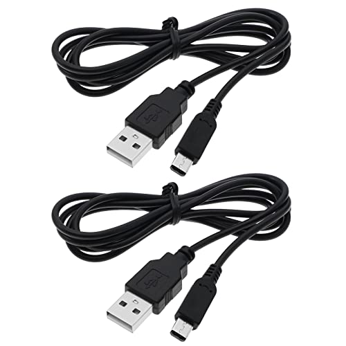 EMSea 2 STK. USB-Ladekabel Kabel Ersatz Kompatibel mit Nintendo DSI/3DS/3DS XL/Neue 3DS/Neue 3DS XL/3DS LL USB-Ladekabel Schwarz