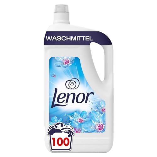 LENOR Universal Flüssigwaschmittel Aprilfrisch 100 Waschladungen, Tiefenreinheit auch bei Kaltwäsche & 3-mal länger anhaltende Frische