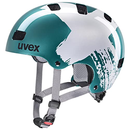 uvex kid 3 - robuster Kinder-Helm - individuelle Größenanpassung - optimierte Belüftung - teal-silver - 55-58 cm