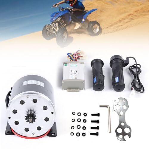 Esyogen DC Elektro Scooter Bürstenmotor 36V 800W 2750 U/min Motor kit Controller Steuereinheit Gasgriff, für Roller (kleinere Räder) und kleines Kart oder ATV
