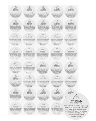 KEMUZ 320 Stück wachsklebeplättchen für kerzen kerzenaufkleber kerzen sticker Kerzen-Warnaufkleber, Etiketten für Kerzenbehälter, Wachsschmelz-Sicherheitsaufkleber