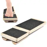 AUEJACKY Einbeiniges Balance Board, Fußtrainer, Knöchel Fußstärker Holz, Gleichgewichtstrainer, Effektive Fußkräftigung und Fußstabilisierung für Knöcheldehnung, Haltungskorrektur