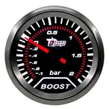 ETOPARS Universelle Auto Ladedruckanzeige 2Zoll 52mm Auto Turbo Boost Messgerät -1 to 2 Bar Boost Zeiger Anzeige Weiß Lichtanzeige Boost Instrument Rauchtönung Len