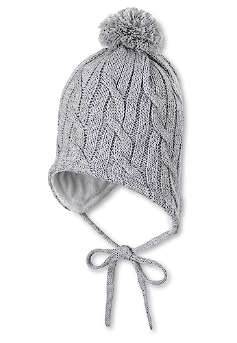 Sterntaler Unisex Baby Strickmütze Beanie Hat, silber mel., 51 EU