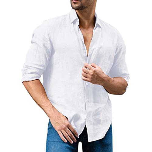 leinenhemd Herren weiß Kurzarm Herren Hemden Kurzarm Regular fit Herren Hemden Weiss Kurzarm Hemden Herren Slim fit Kurzarm Herren Sport Shirts Kurzarm Hemden Herren Baumwolle