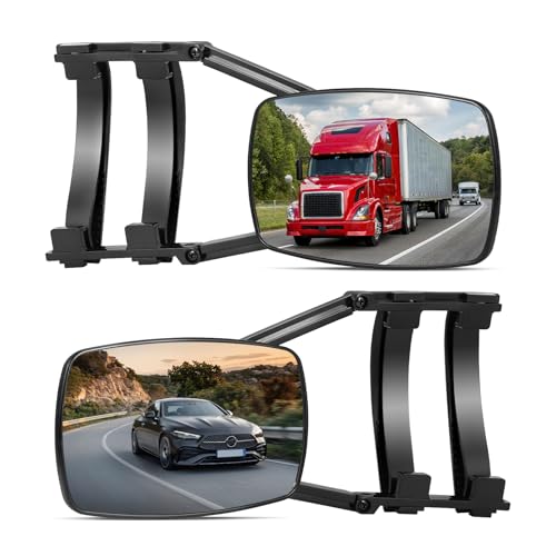 Anhängerspiegel, Wohnwagen-Rückspiegel, 2 Stück, Auto-Anhänger-Spiegel, Wohnwagen-Spiegel mit Riemen, für Wohnwagen, Wohnmobile, alle Arten von gängigen Fahrzeugen