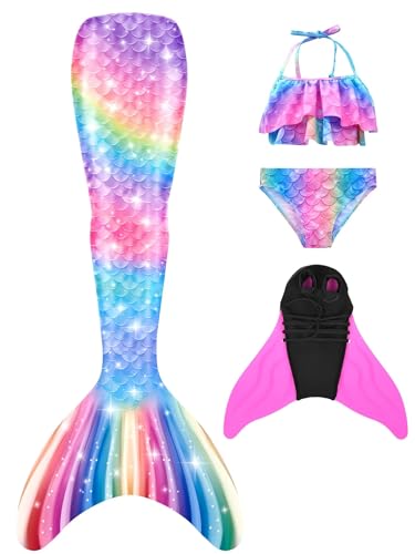 shepretty meerjungfrauenflosse mädchen Neuer Mermaid Tail Badeanzug für Erwachsene und Kinder,M9-D-120