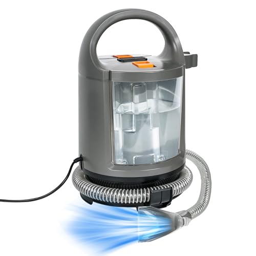 Polsterreiniger Gerät Nasssauger, Waschsauger für Sofa, Teppiche, Auto, Teppichreiniger 400W für Schmutzflecken, Fleckenreiniger mit 12kPa Saugkraft, Kompakt, Flexibel und Stark