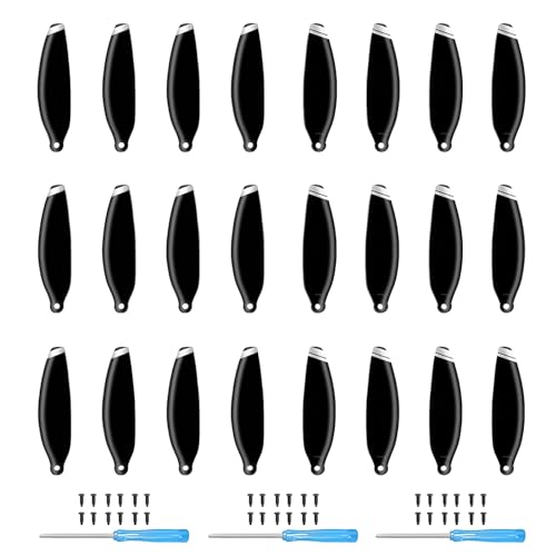 Tosiicop Propeller für DJI Mini 4K, Mini 2 SE, Mini 2, Mini SE 24Pcs Ersatzpropeller Blätter Geräuscharm 4726FM Luftschrauben Mini 2 SE Drohnenzubehör Exklusive Schrauben & Schraubendreher Silberne