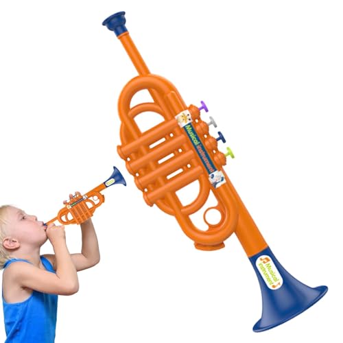 Trompete Kinder | Kinder-Trompete Spielzeug | Tragbares Trompetenhorn | Kunststoff-Kindertrompetenspielzeug | Trompete Modell Hornspielzeug, Geschenk an Jungens Mädchen