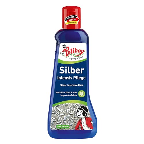 POLIBOY Silber Intensiv Pflege - Sanftes Poliermittel für Silberschmuck - 1x 200ml - Made in Germany