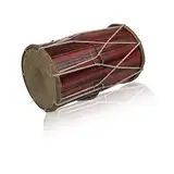 Handgefertigtes Holz- und Leder-Tabla-Schlagzeug-Set, 25,4 x 15,2 cm, klassisches indisches Volkstabla-Schlagzeug-Set, Schlagzeug, Weltmusikinstrumente, Punjabi, Dholak, Dholki, lustiges