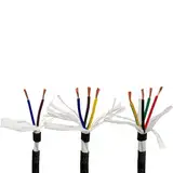 5 Meter hitzebeständiges TRVV-Kabel, 20/18 AWG, 2/3/4/5/6/7/8 Kerne, Steuersignal, Kupferdraht, Zugkette, schwarzes PVC-Flexkabel (Größe: 6 Kerne, Farbe: 20 AWG)