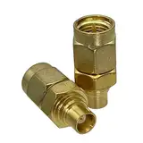 LTRAJUYNH 1Pcs Adapter SMA Male to MCX Female Jack Straight RF COAXIAL Connector 50ohm Wire Terminals