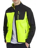 INBIKE Fahrradjacke Laufjacke Herren 3 Taschen Softshelljacke Windjacke Wasserdicht Winddicht Warm Winter Multifunktionale Verbundstoff für eine Vielzahl von Outdoor Sportarten,L