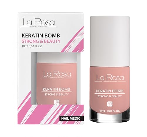 LaRosa Nagelhärter-Serum mit Keratin – Nagelverstärker für Gesunde, Kräftige Nägel, Anti-Spliss-Effekt, Schöne Natürliche Farbe, Ideal nach Gel oder Acrylnägeln – 10 ml