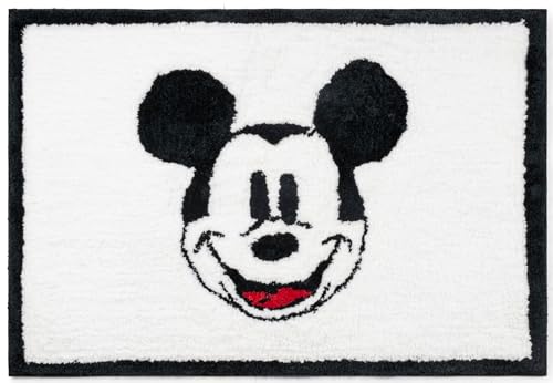 Jay Franco „Disney Micky Maus“ weiche, rutschfeste Badematte – 51 x 77 cm Plüschvorleger für das Badezimmer