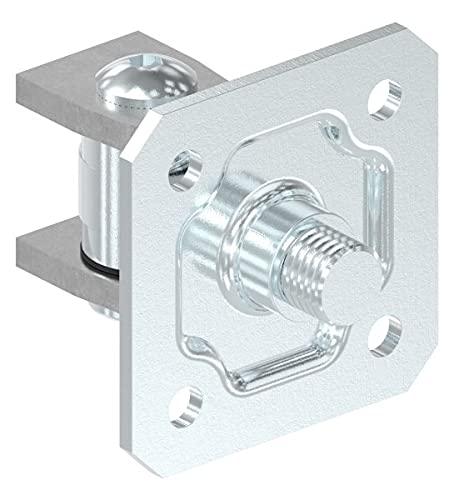 Fenau - Fenau - Torband M22 - verstellbar - mit Befestigungsplatte - Stahl (Roh) S235JR - Tragkraft pro Paar: 220 kg