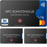 BLOCKARD TÜV geprüfte NFC Schutzhülle (3 Stück) aus Kunststoff für Kreditkarte Personalausweis EC-Karte Bankkarte 100% NFC-Schutz Kreditkarten Schutz-Hülle RFID-Blocker abgeschirmt