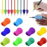 10 Stück Schreibhilfe für Stift Kinder, Bleistift Griffe, Silikon Ergonomische Schreiblernhilfe Grip, Stifthalter Schreibhilfe, Schreiben Haltungskorrektur Werkzeug für Kinder Erwachsener Handschrift