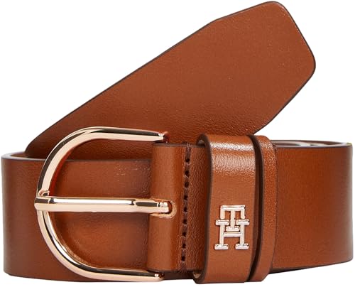 Tommy Hilfiger Damen Gürtel Essential Effortless 3,5 cm mit Dornschließe, Braun (Cognac), 85 cm