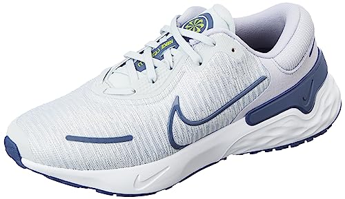 Nike Damen Renew Run 4 Schuhe, Reines Platin/diffuses Blau-Sauerstoff-Violett-Weiß-BRT Kaktus, 40 EU