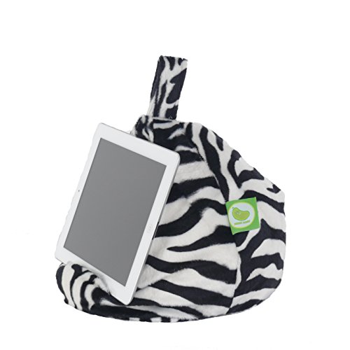 iPad, eReader & Book Mini Sitzsack von Bean Lazy passt für alle Tablets und eReaders - Pelz Zebra