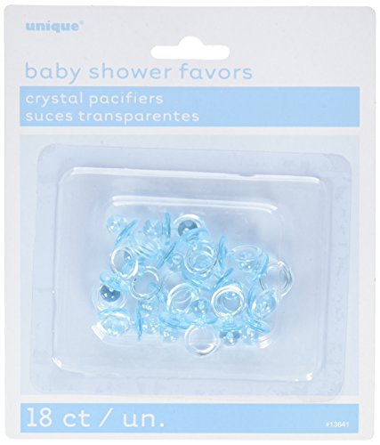 Babypartygeschenke - 2,5 cm - Blaue Kunststoff-Schnuller - 18er-Pack