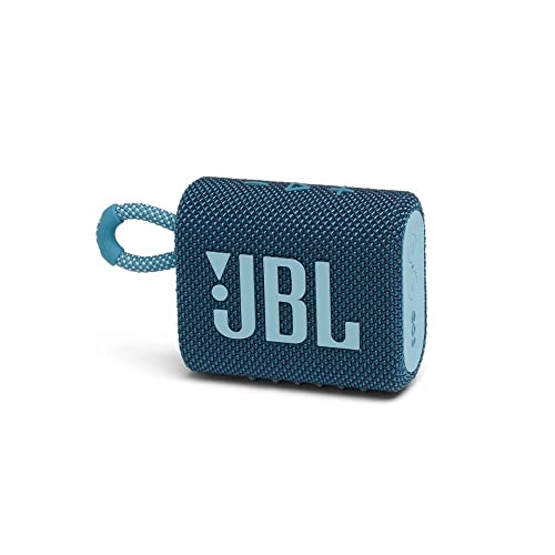 JBL Go 3: Portable Speaker with Bluetooth, Builtin Battery, Waterproof and Dustproof Feature Blue JBLGO3BLUAM