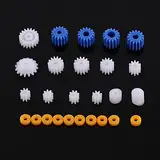 26 Stücke Kunststoff Zahnrad Getriebe Spindel Schneckengetriebe Mini Getriebe 2 MM/2,3 MM/3 MM/3,17 MM/4 MM für Flugzeug Auto Modell DIY Roboter Getriebe Kit