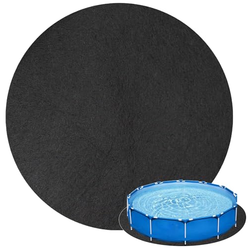 Pool Unterlage Outdoor,Poolmatten Schutzboden,Poolunterlage rutschfeste Unterlage 4 Meter Rund,Bodenschutzmatte Bautenschutzmatte,Verhindert Löcher Wasserabsorbierende Filzmatte,Pool Zubehör