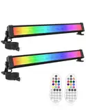 CLV 42W RGB LED Wallwasher 10 Farben RGB Strahler 30 Dynamische Modi Partylicht LED Bar Lichteffekte mit Fernbedienung, IP66 Wasserdicht, Timer und Memoryfunktion für DJ Home Party Bühnenlichter