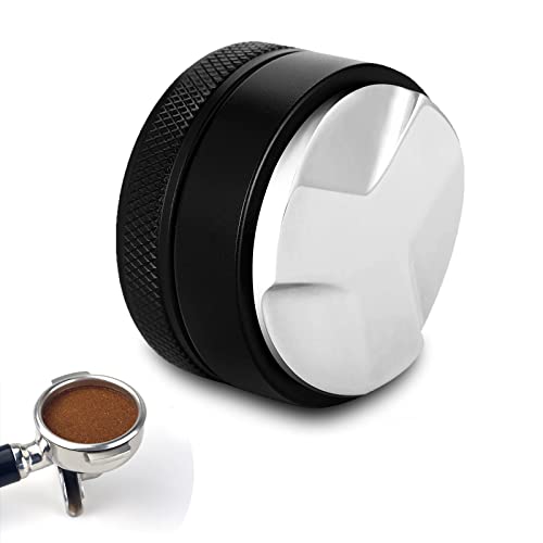 Distributor, 304 Edelstahl Schwarz Leveler 51 mm, Werkzeug zum Nivellieren von Gemahlenem Kaffee