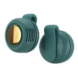 Hängender Taillenventilator, tragbarer persönlicher Ventilator unter dem Hemd, USB-Aufladung, Taillenclip-Ventilator, kleiner Zyklon-Blattloser Ventilator – grün