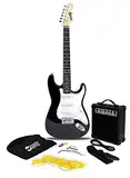 RockJam Full Size Electric Guitar Kit with 10-Watt Guitar Amp, Lessons, Strap, Gig Bag, Picks, Whammy, Lead and Spare Strings - Black