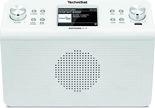 TechniSat DIGITRADIO 21 IR - Küchenradio (Unterbauradio inkl. Montageplatte, Internetradio DAB+, DAB, UKW, Farbdisplay, Wecker, Kopfhöreranschluss) weiß