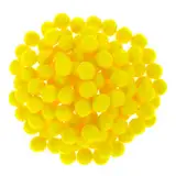 Mini Pompons Bunt 2,5 cm gelbe Pom-Pom-Bälle, flauschige Pompon-Bälle für Kunsthandwerk, weiche und flauschige Bastel-Pompons zum Basteln, DIY-Dekorationen (150 Stück)