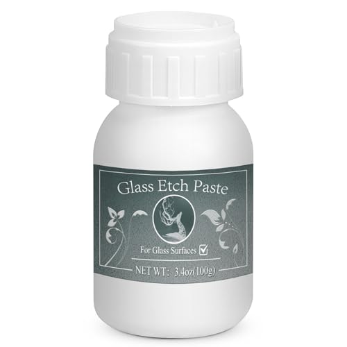 3.5 oz ätzpaste für glas, Etch Paste for Glass, glas ätzpaste Erstellen Sie wunderschöne Kunst in Minuten, personalisieren Sie Ihr Handwerk auf Glasoberflächen(100g)
