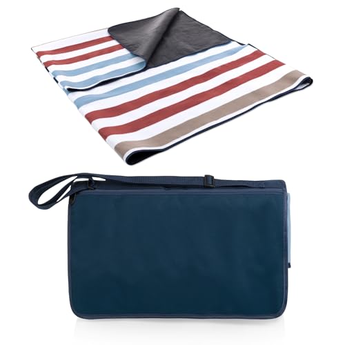 PICNIC TIME Decke Tote XL Outdoor Picknickdecke Stranddecke Campingdecke (Küstenstreifen)
