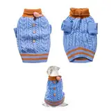 Hundepullover Hund Rollkragenpullover Strickpullover Mantel Winter Wärmer Gestrickter Weiche Häkeln Hundekleidung Weste für Haustier Herbst mittelgroße und große Hunde Welpen Katzen (2XL)