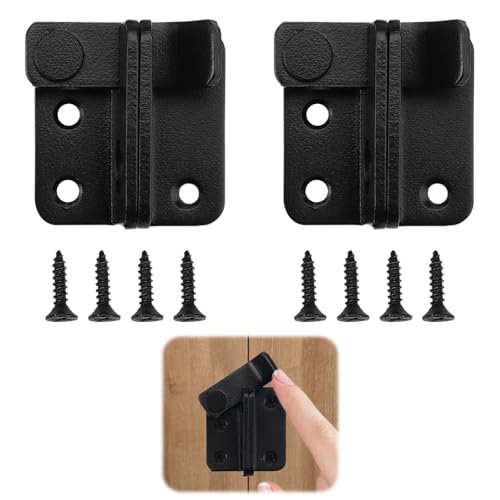 2 in 1 Türriegel Edelstahl,2 Stück Abschließbar Riegelschloss Klein,Türriegel innen Flip Latch,Türriegel Riegel mit Fester Schraube,Türriegel Schwarz mit Schloss-Loch,Türschloss Klein für Fenster,Tür
