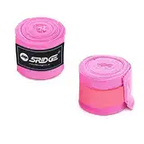 Boxhandbandagen Innenhandschuhe 2,5 Meter elastische gewebte Bandagen, Daumenschlaufe Handgelenk & Knöchelschutz Straps für Muay Thai MMA Kickboxen Kampfsport Herren Damen Kinder (Rosa)