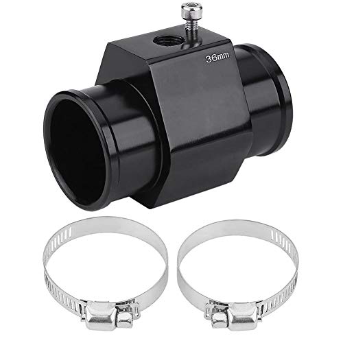 Keenso Auto Wassertemperatur Verbindungsrohr, Auto Wassertemperatur Sensor Adapter 28mm - 40mm Wassertemperatur Verbindungsrohr mit einstellbaren Klammern Universal fit für die meisten Autos(36mm)