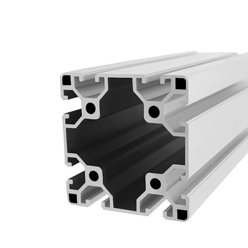 MNUPL 8080 Aluminum Profile Europe Standard Anodized Linear Rail Aluminum Profile 8080 Extrusion 250mm Long(1 pcs 250mm(Silver))