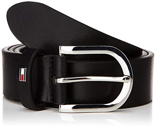 Tommy Hilfiger Damen Gürtel New Danny Belt Ledergürtel, Schwarz (Masters Black), 100