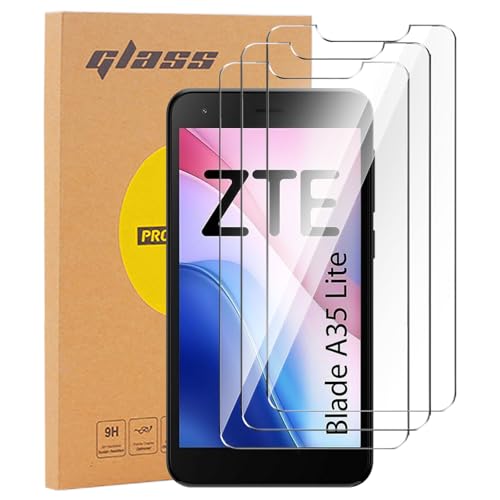 HuiYouMY Schutzfolie für ZTE Blade A35 Lite (4.95"), Reiner Glasschutzfilm Schutzglas Folie Displayschutzfolie, Keine Luftblasen, Kratzfest, Anti-Fingerprint [9H-Härte, 3 Stück]