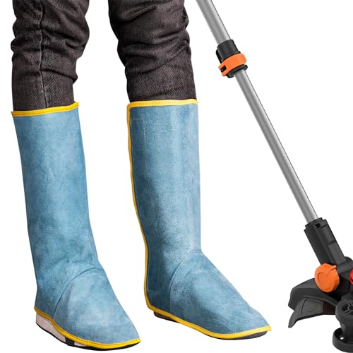 SARDVISA Verstellbare Beinschützer mit Schuhen, Schutzhülle für Rasentrimmen, Beinschutzpolster für Gartenjäten, universelles Rasenpflege-Zubehör für Männer und Frauen