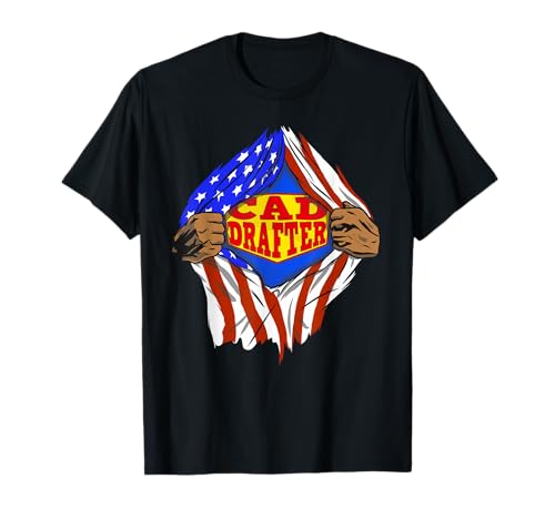 Lustiger Super Cad Drafter Hero Job T-Shirt