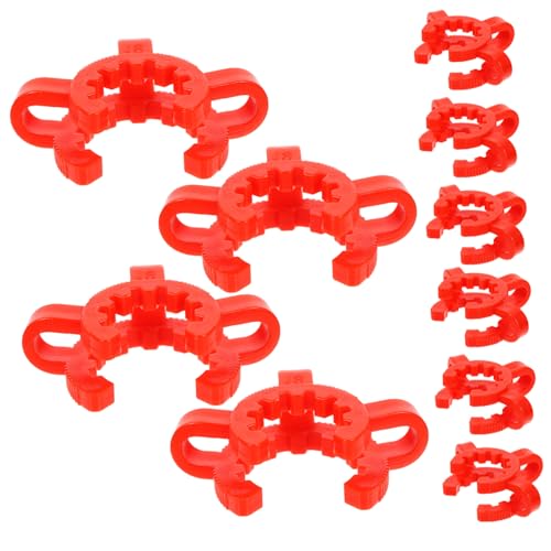 Zerodeko 1 Satz Teiliges Keck Klemmen Für Ground Schwenkbare Verstellbare Laborclips Für Chemie Experimente Laboranwendungen Zufällige Farbe 10 Stück