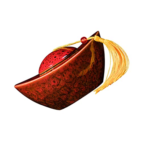 VINTORKY Teedose Porzellan Teeglas Tee Aufbewahrungsdose Barrenglas Kanister Barren Tee Kanister Vintage Teehalter Aufbewahrungsbehälter für Tee Keramik rot